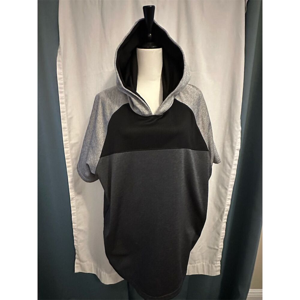 AND1 Men's 2XL Gray Hooded Short Sleeve Pullover Sweatshirt